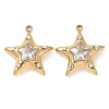 304 Stainless Steel with Rhinestone Charms STAS-Q345-13G-1