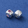 Brass Micro Pave Cubic Zirconia Beads KK-P256-09S-02-2