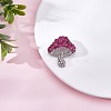 Cubic Zirconia Mushroom Brooch JBR102A-5