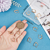 Beebeecraft 16Pcs 4 Styles Brass Hoop Earring Findings with Latch Back Closure KK-BBC0008-19-3