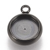 304 Stainless Steel Pendant Cabochon Settings STAS-K202-03C-B-1