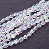 Electroplate Glass Beads Strands GC886Y-3-1
