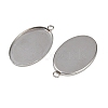 Tarnish Resistant 304 Stainless Steel Pendant Cabochon Settings STAS-K148-03-3