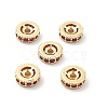 Brass Micro Pave Cubic Zirconia Beads KK-R216-10B-KCG02-1