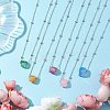 Electroplated Raw Natural Quartz Pendant Necklaces NJEW-JN04967-2