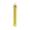 Electroplated Natural Quartz Pendants G-P315-B01-02P-1