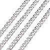 Non-Tarnish 3.28 Feet 304 Stainless Steel Cuban Link Chains X-CHS-G010-02P-1