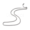 Non-Tarnish 304 Stainless Steel Box Chain Necklace for Men Women NJEW-K245-020B-1