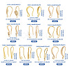 20Pcs 10 Styles Brass Earring Hooks KK-TA0002-46-4