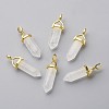 Natural Quartz Crystal Double Terminated Pointed Pendants X-G-G902-B23-3