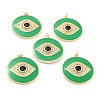 Real 18K Gold Plated Brass Micro Pave Cubic Zirconia Pendants ZIRC-L100-084G-02-1