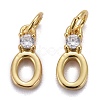 Brass Micro Pave Clear Cubic Zirconia Pendants ZIRC-Z011-35O-1