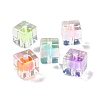 UV Plating Iridescent Transparent Acrylic Beads OACR-H112-09A-1