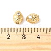 Brass Micro Pave Clear Cubic Zirconia Bead KK-U064-11G-3