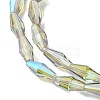 Transparent Electroplate Glass Beads Strands GLAA-K064-05A-HR02-3