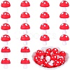 20Pcs Mushroom Silicone Focal Beads JX901D-1
