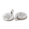 Non-Tarnish 304 Stainless Steel Charms STAS-D050-07P-10-3