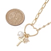 Brass with Stainless Steel Pendants Necklaces NJEW-JN04873-3