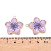 Rack Plating Alloy Enamel Pendants ENAM-N056-365KCG-03-3