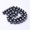 Non-Magnetic Synthetic Hematite Beads Strands X-G-H1624-12mm-1-2
