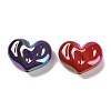 UV Plating Opaque Rainbow Iridescent Acrylic Beads SACR-R001-01A-2