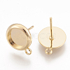 Brass Stud Earring Settings KK-S345-021G-2