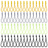 60Pcs 4 Styles Plastic & Polyester Heat Shrink Tubing Pull Tail Rope FIND-NB0007-10-1