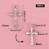 24Pcs Alloy Rhinestones Pendants ALRI-FH0001-02-5