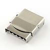 Tarnish Resistant Smooth Surface 201 Stainless Steel Watch Band Clasps STAS-R063-83-2