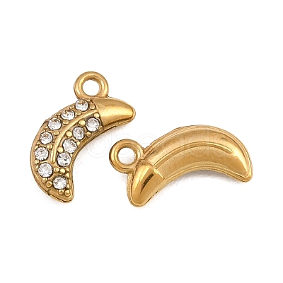 304 Stainless Steel Rhinestone Pendants RB-CBABFDA-06G-1