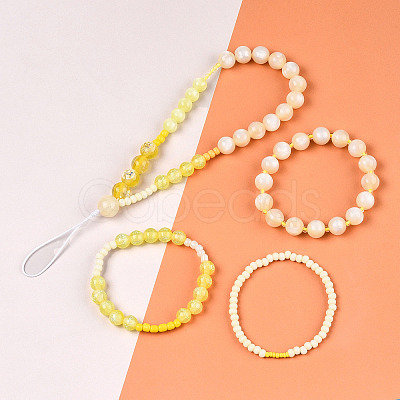 DIY 18 Style Resin & Acrylic Beads Jewelry Making Finding Kit DIY-NB0012-04E-1