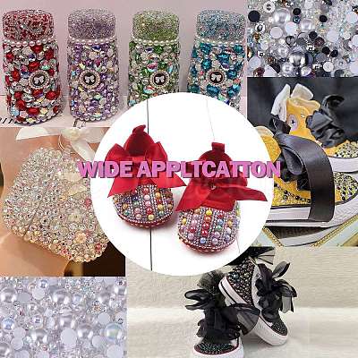 60g Resin patch multi size mixed pearl patch DIY jewelry accessories(2 bags) JX586J-1