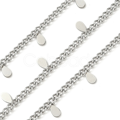 304 Stainless Steel Curb Chains CHS-K017-08D-P-1