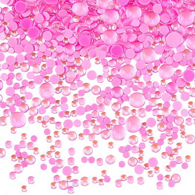 3 Sets Glass Half Round Cabochons GLAA-SC0002-63D-1