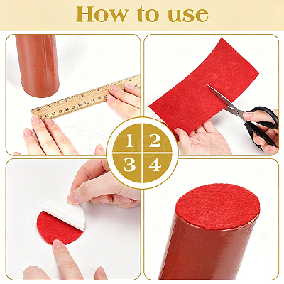 8M Blank Self-adhesive Chemical Fiber Felt Fabric AJEW-WH0481-449E-1