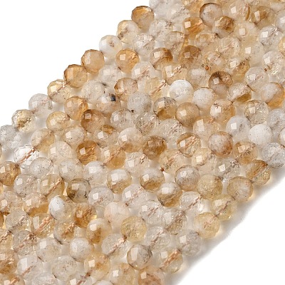 Natural Citrine(Heated) Beads Strands G-A267-B01-01-1