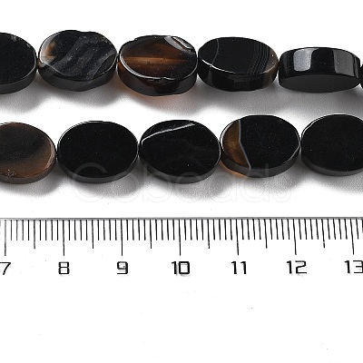 Natural Black Agate Beads Strands G-P559-B09-01-1