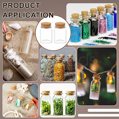 Glass Wishing Bottles for Bead Containers LS-AJEW-WH0871-38C-1
