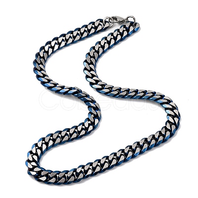 12MM 304 Stainless Steel Cuban Link Chain Necklaces NJEW-C099-04B-01-1
