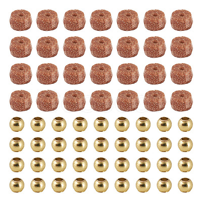50Pcs Synthetic Goldstone Beads G-TAD0001-14-1