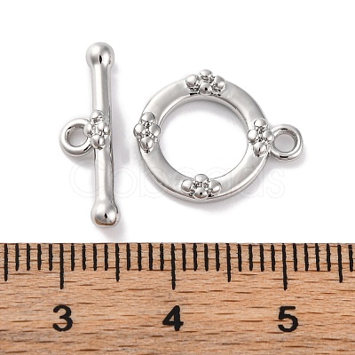 Brass Toggle Clasps KK-S403-22P-1