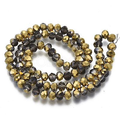 Electroplate Transparent Glass Beads Strands LS-EGLA-A034-T4mm-O22-1
