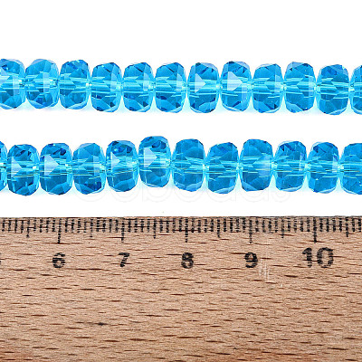 Transparent Glass Beads Strands GLAA-Q114-01A-A08-1