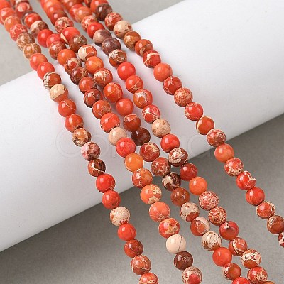 Dyed Natural Regalite/Imperial Jasper/Sea Sediment Jasper Beads Strands G-B124-C05-03-1
