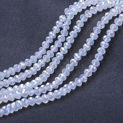 Electroplate Glass Beads Strands EGLA-A034-J1mm-B06-1
