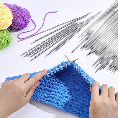 55Pcs Stainless Steel Knitting Needles Set DIY-WH0671-515-1