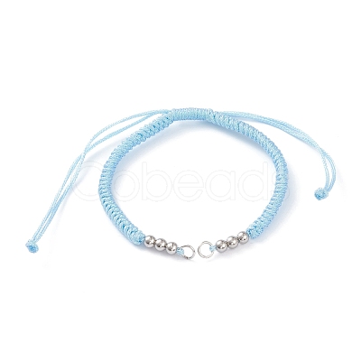 Adjustable Braided Polyester Cord Bracelet Making AJEW-JB00849-02-1