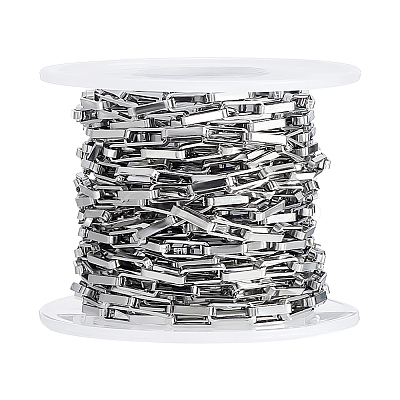 304 Stainless Steel Paperclip Chains CHS-WH0020-005P-1