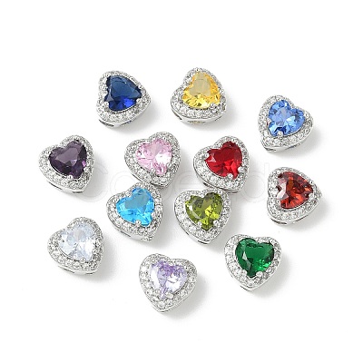 Brass Birthstone Beads KK-D372-01P-1