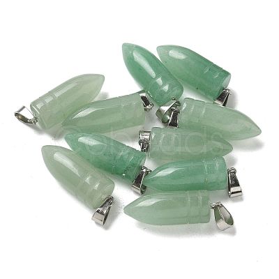 Natural Green Aventurine Pointed Pendants G-B127-18P-05-1